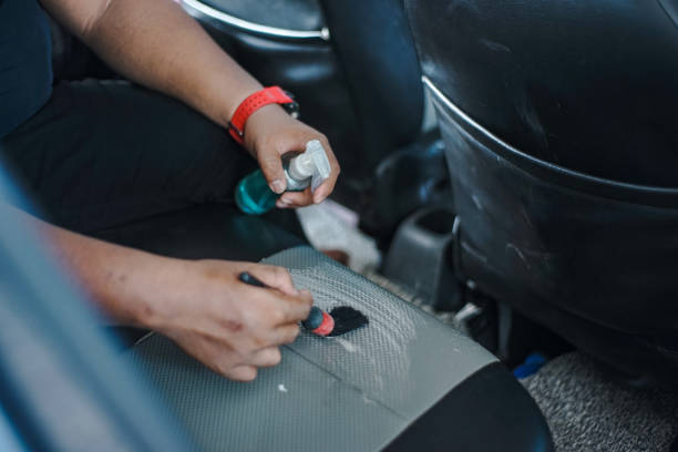 How to get blue dye out of leather seats