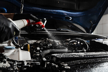 Can you use oven cleaner to clean your car engine